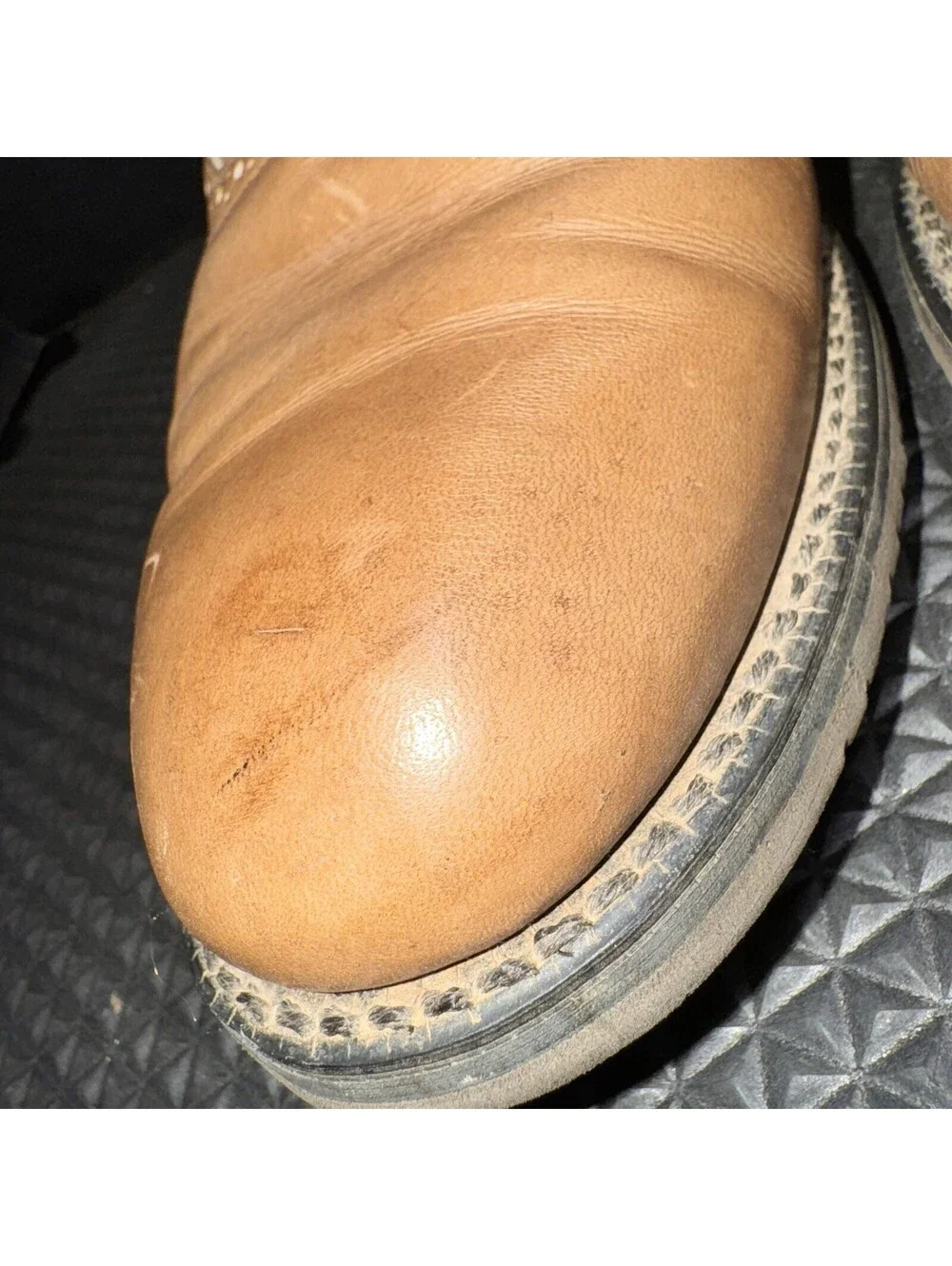 Vintage Dexter Men’s Dress Shoes 10M Tan Leather Cap Toe Oxford Vibram Sole USA